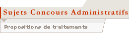 Sujets Concours Administratifs