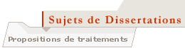 Sujets de Dissertations